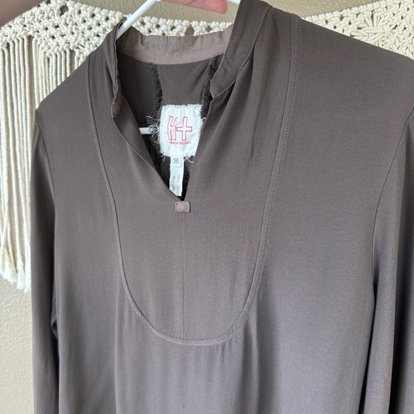Hannoh Wessel Chelsie brown viscose Blouse Top EUC D - Picture 5 of 10